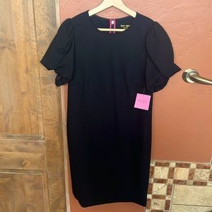 Kate Spade New York Ponte Puff-Sleeve sheath Dress. Black. New with tags.
